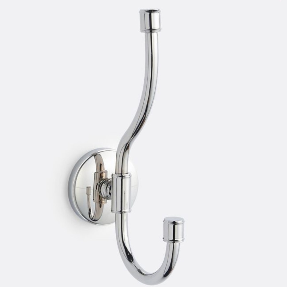Rejuvenation Ladd Double Hook in Polished Chrome